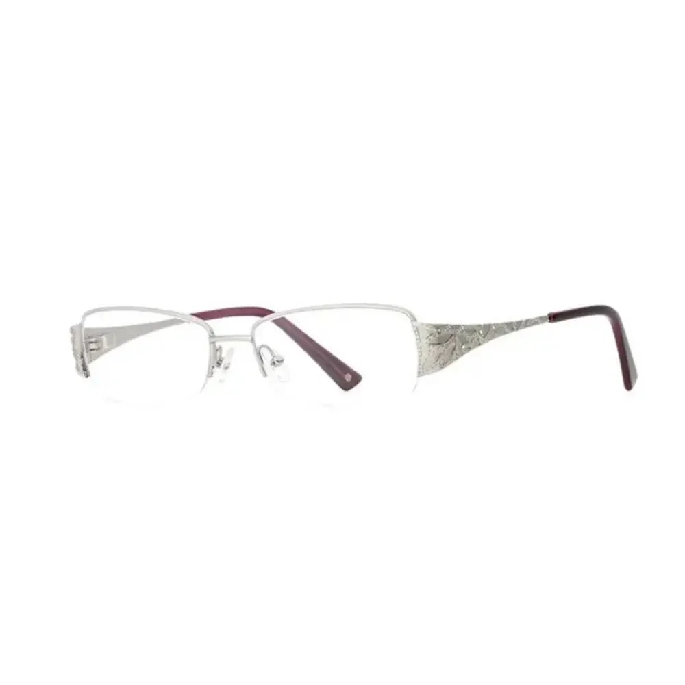 NEW Deadstock Laura Ashley Carly Platinum office siren Y2k rectangular Glasses